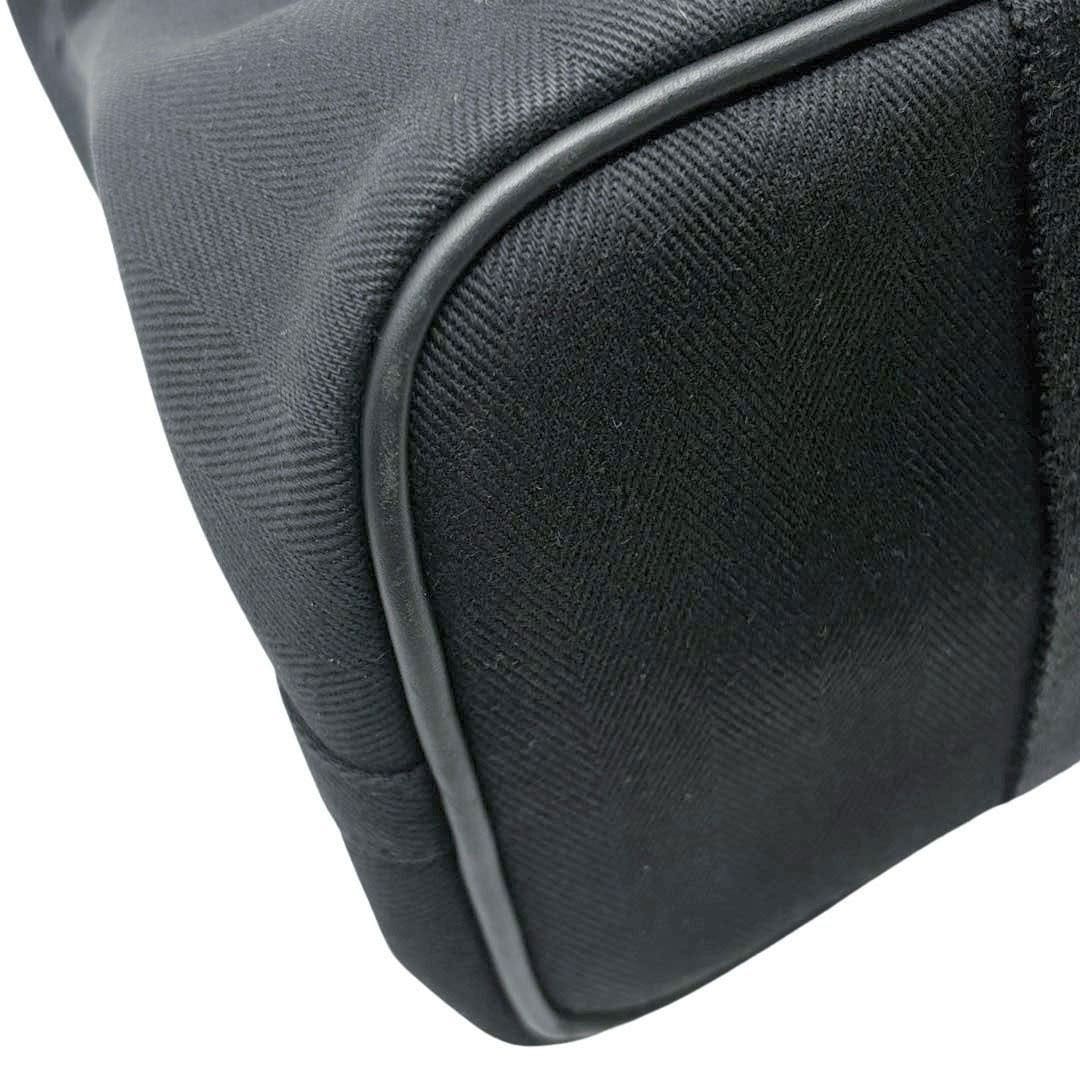 HERMES エルメス ハンドバッグ ヴァルパライソPM トワルシェブロン/レザー ブラック