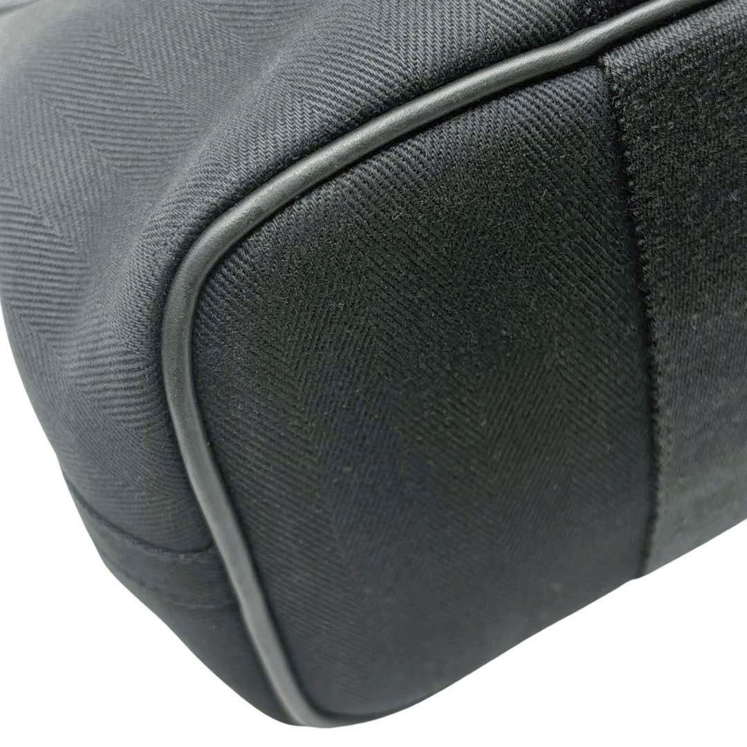 HERMES エルメス ハンドバッグ ヴァルパライソPM トワルシェブロン/レザー ブラック