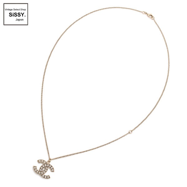 【良品】CHANEL ココマークフェイクパールネックレス B14B □シャネル□ ココマーク ネックレス フェイクパール ライン