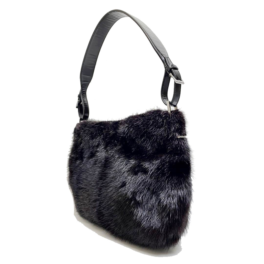 GUCCI グッチ ワンショルダーバッグ ファー ダークブラウン 000・3593