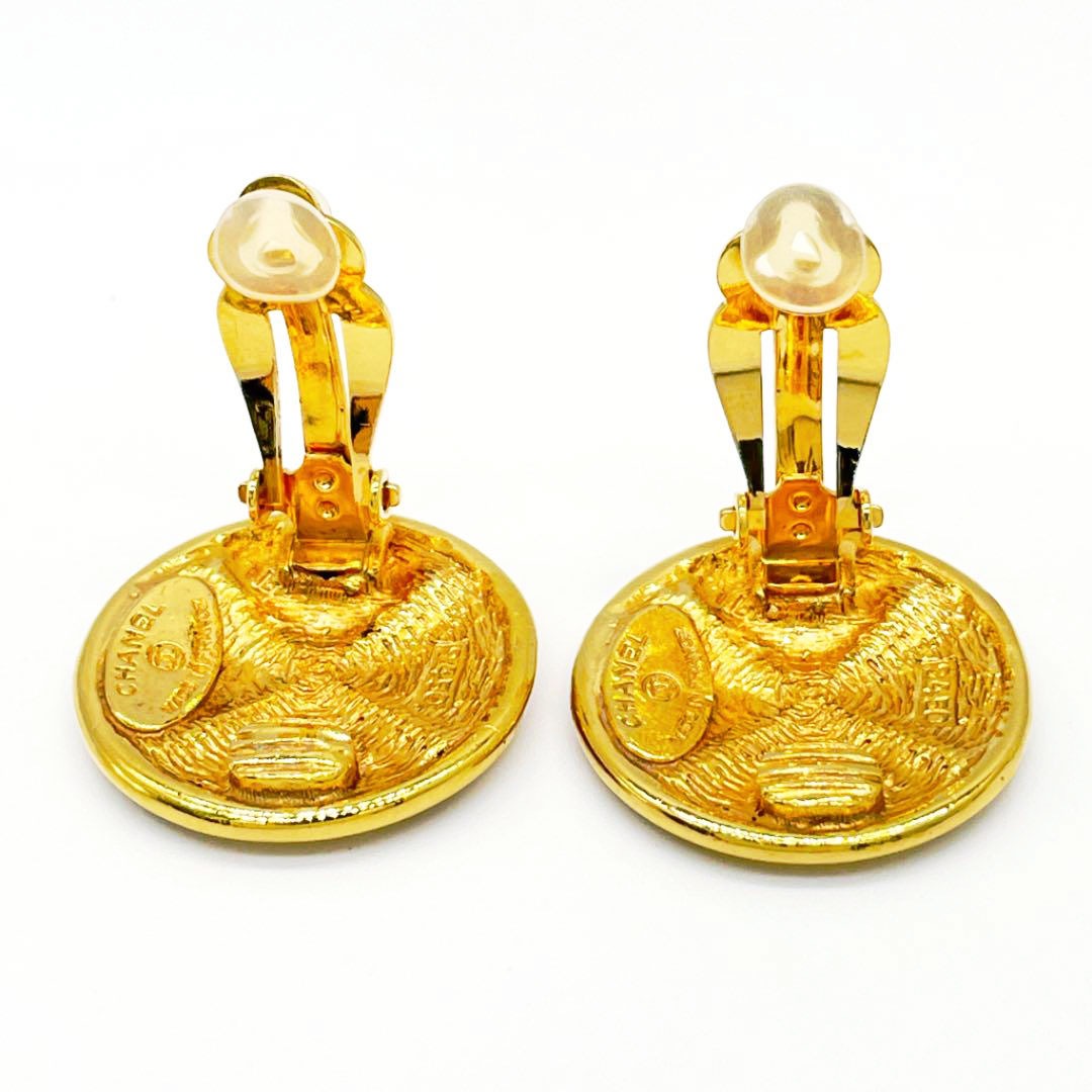 CHANEL シャネル イヤリング マトラッセ ゴールド ヴィンテージ