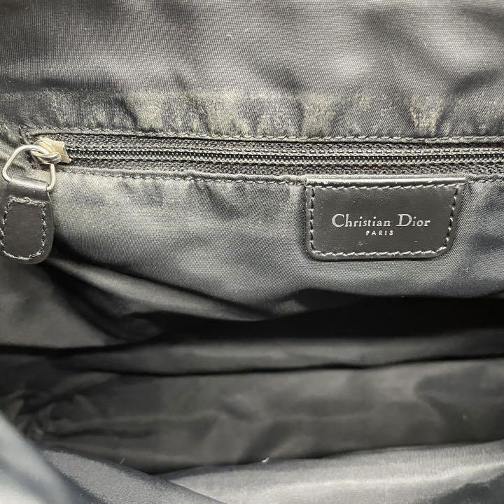 Christian Dior クリスチャンディオール トロッター ショルダーバッグ キャンバス ブラック グレー