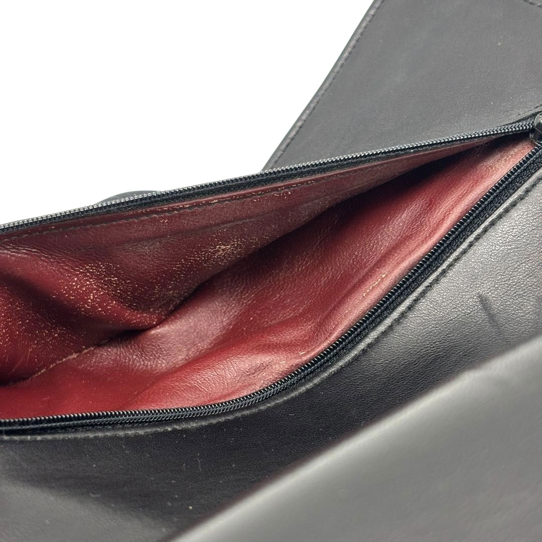 CHANEL シャネル マトラッセ25 チェーンショルダーバッグ ラムスキン ブラック ゴールド金具 17番台