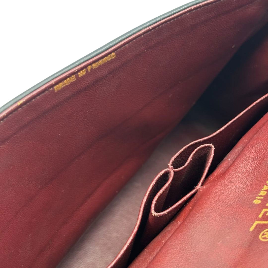 CHANEL シャネル マトラッセ25 チェーンショルダーバッグ ラムスキン ブラック ゴールド金具 17番台