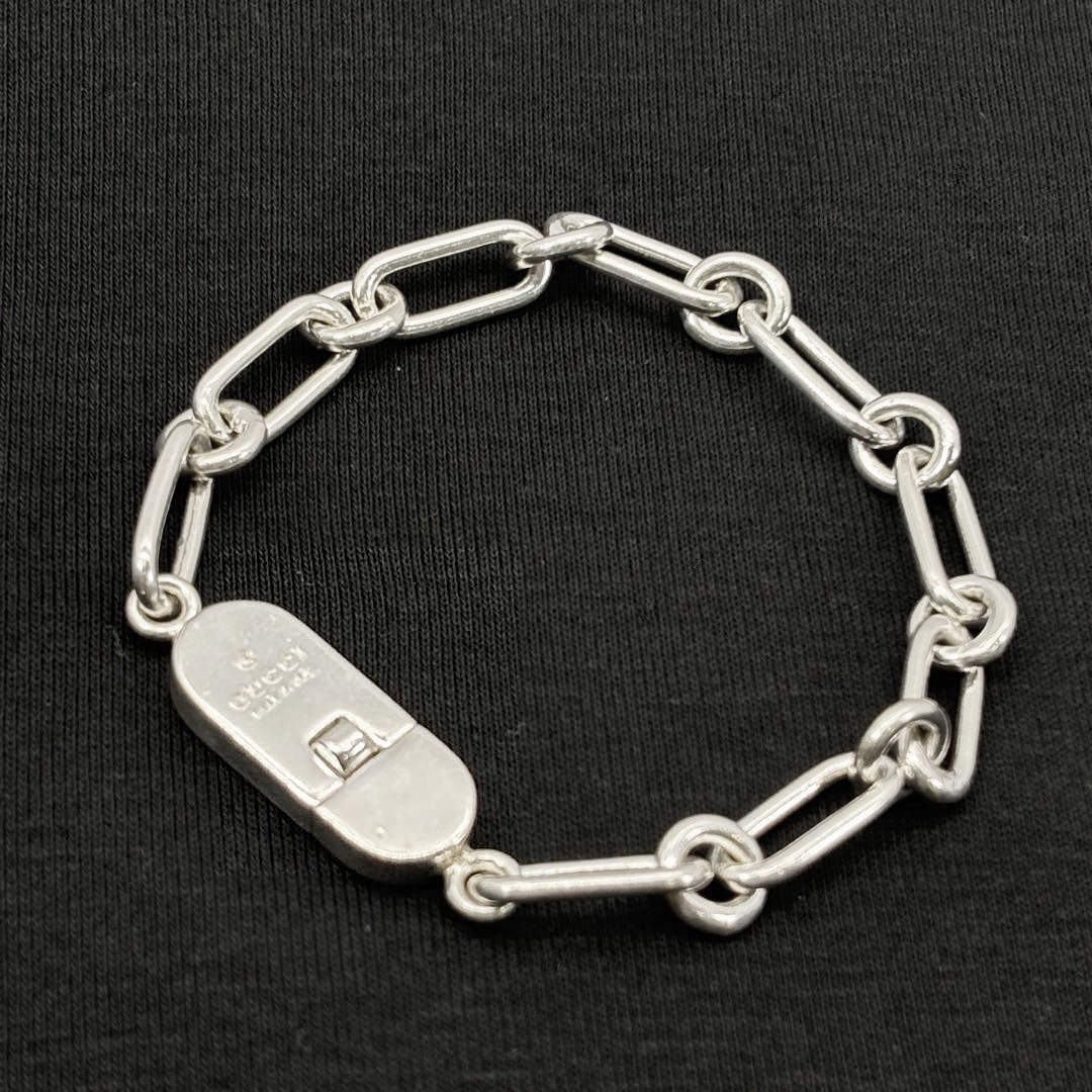 GUCCI グッチ ヴィンテージブレスレット エリプス ロックチェーン