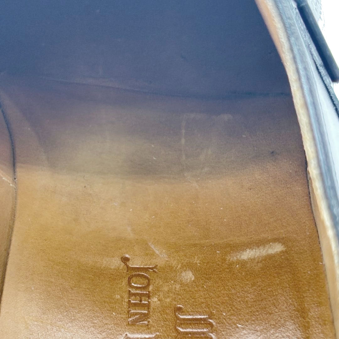 JOHN LOBB ジョンロブ ドレスシューズ 革靴 PHILIP2 カーフレザー/リザードレザー ブラック 7 1/2E(約26cm)