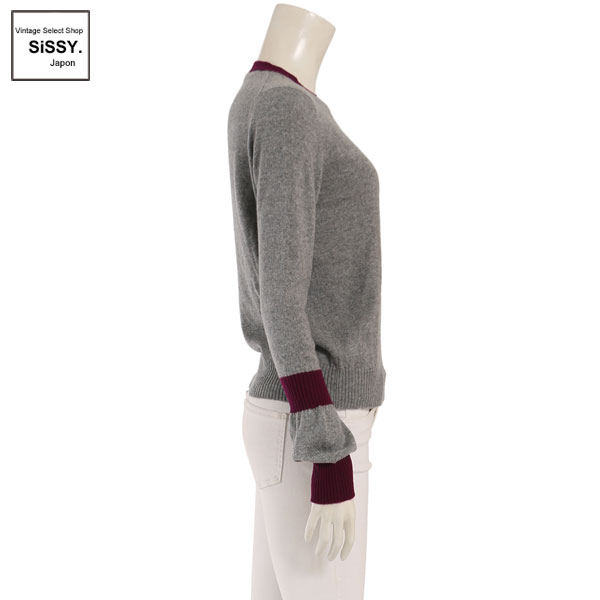 ■シャネル■ ニット カシミヤ グレー パープル ワッペン 38（M） 【CHANEL】