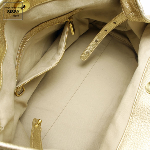 ■トリーバーチ■トートバッグ レザー ゴールド【TORY BURCH】