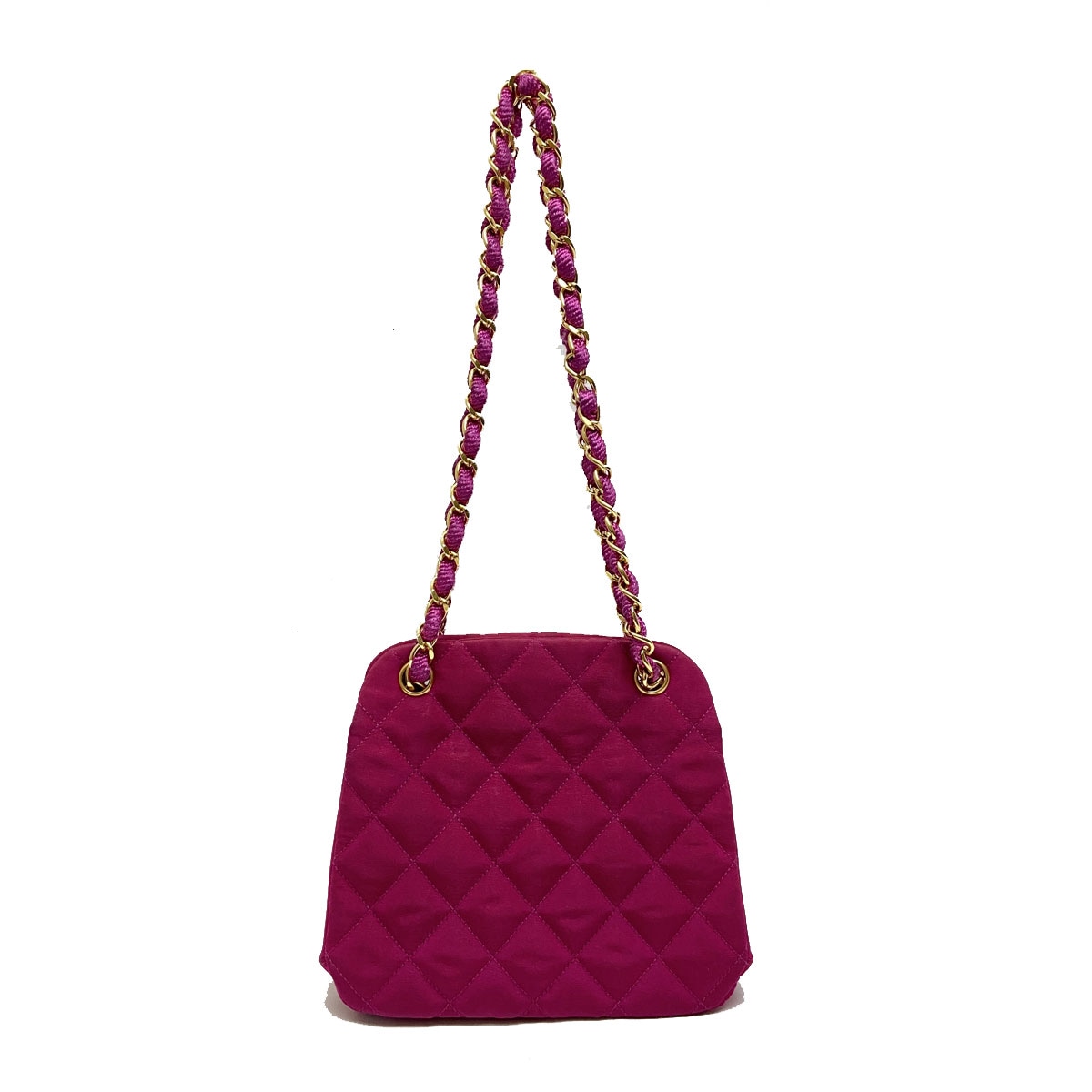 CHANEL シャネル サテン がま口 チェーンショルダーバッグ