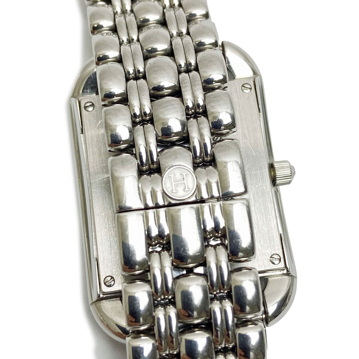 HERMES シルバー ステンレス 時計 HERMES アナログ腕時計 ステンレスシルバー