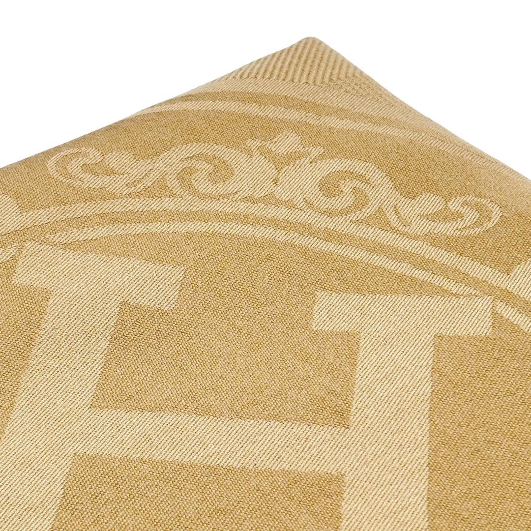 HERMES エルメス ポンチョ ニュー・リブリス クラフト(ライトブラウン系) カシミヤ/シルク