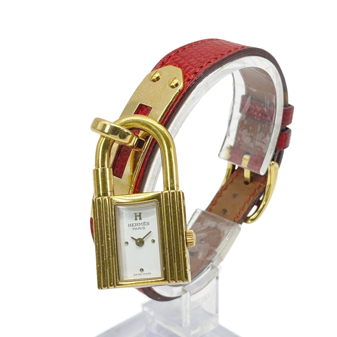 HERMES エルメス ケリーウォッチ 腕時計 GP リザード クオーツ