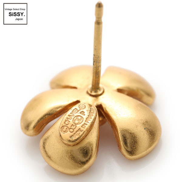 □シャネル□ ココマーク ピアス ゴールド ボルドー ベージュ フラワー  