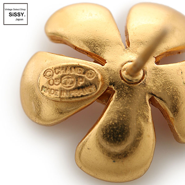 □シャネル□ ココマーク ピアス ゴールド ボルドー ベージュ フラワー  