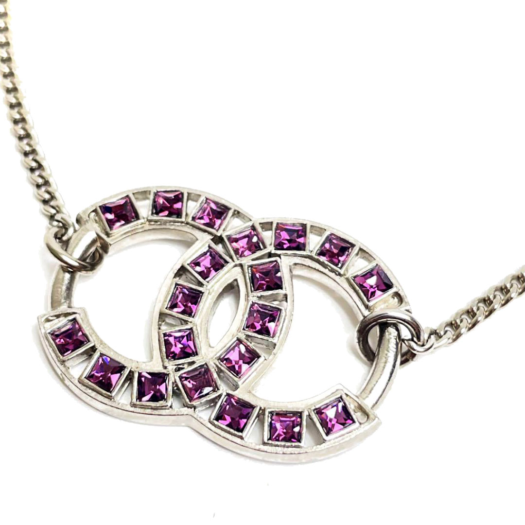 CHANEL シャネル ブレスレット ココマーク シルバー ピンク