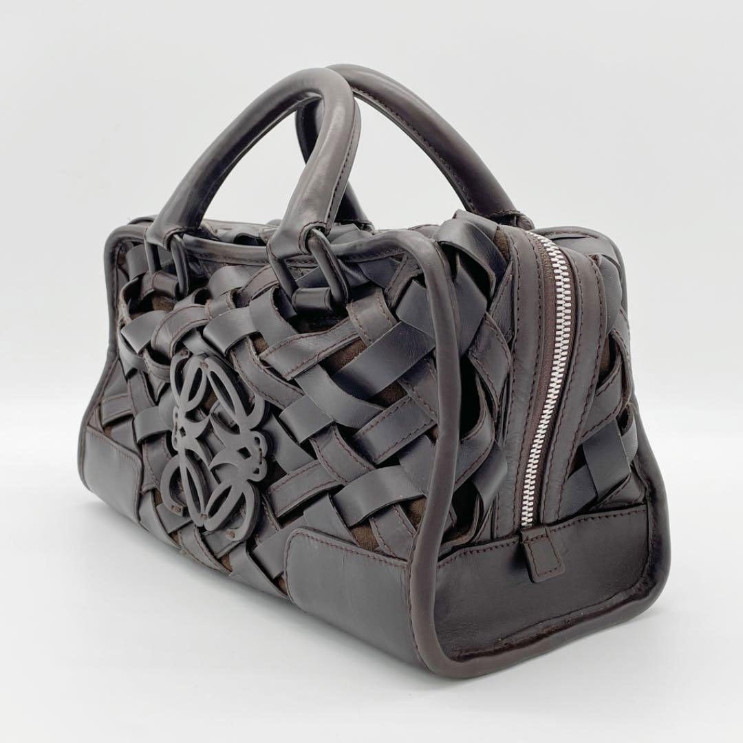 LOEWE ロエベ ハンドバッグ アマソナ28 アナグラム 編み込み