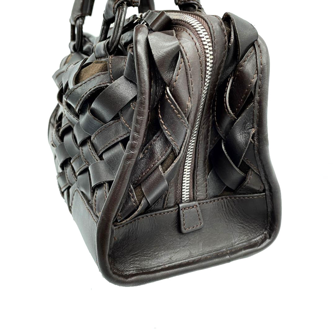 LOEWE ロエベ ハンドバッグ アマソナ28 アナグラム 編み込み