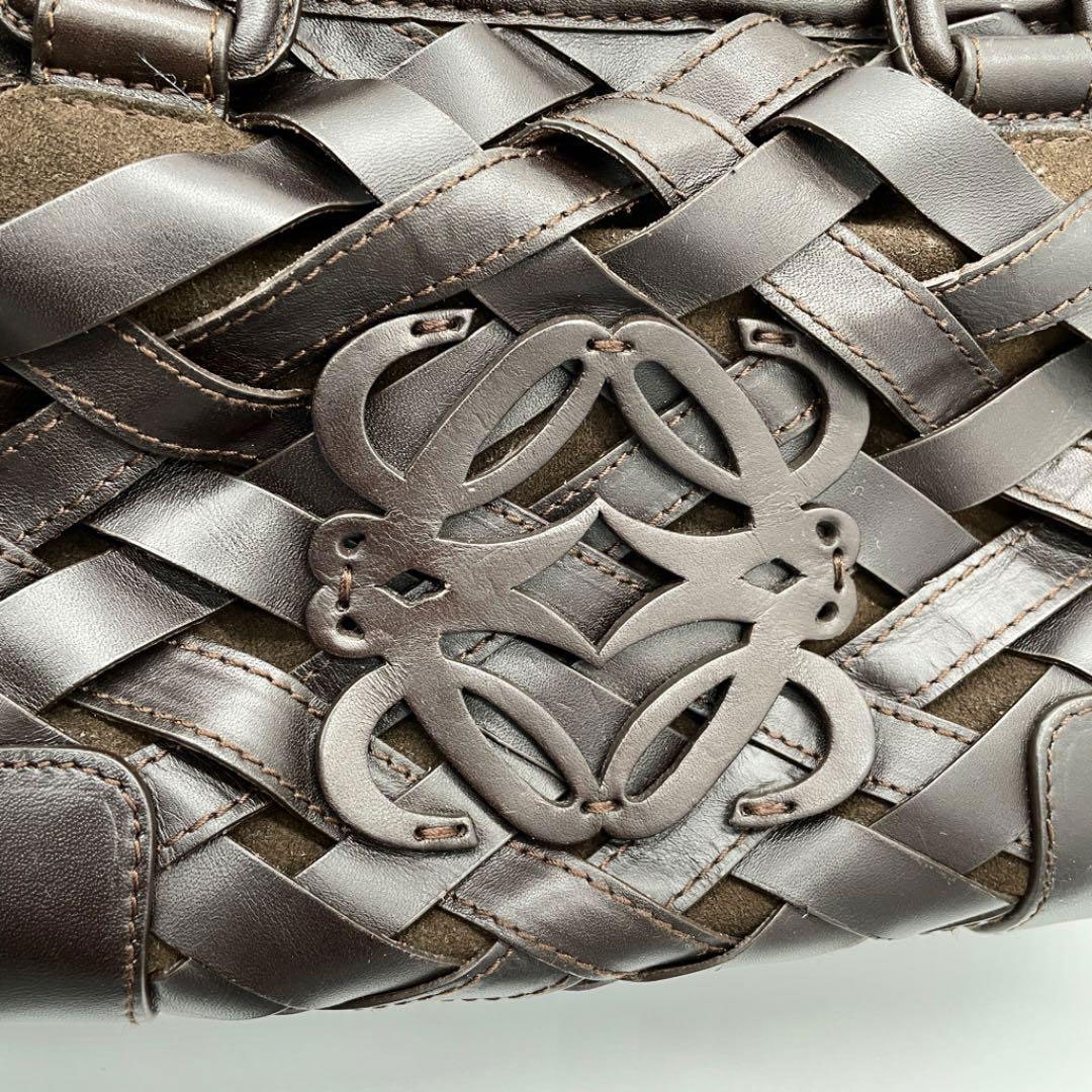 LOEWE ロエベ ハンドバッグ アマソナ28 アナグラム 編み込み