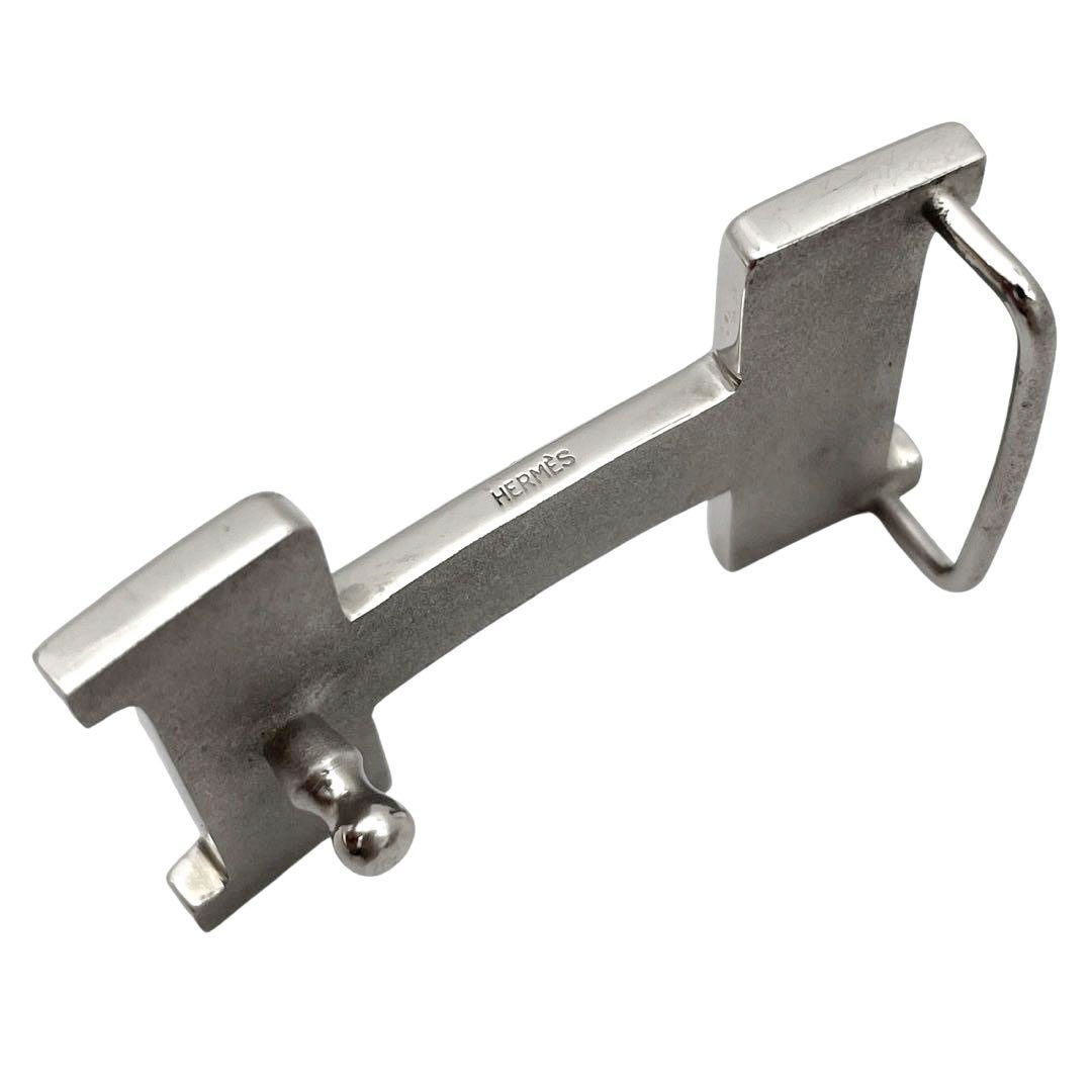 HERMES エルメス Hベルト ミニコンスタンス 72 ボックスカーフ ブラック ゴールド シルバー金具 □B刻印