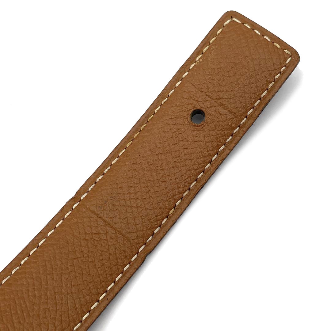 HERMES エルメス Hベルト ミニコンスタンス 72 ボックスカーフ ブラック ゴールド シルバー金具 □B刻印