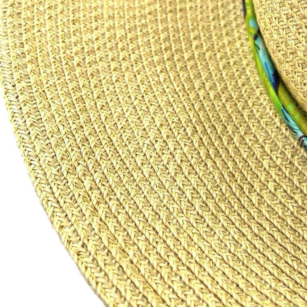 HERMES エルメス ペーパーハット 麦わら帽子 PAPER100% シルク ナチュラル #57