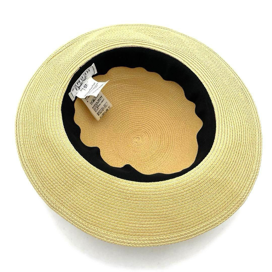 HERMES エルメス ペーパーハット 麦わら帽子 PAPER100% シルク ナチュラル #57