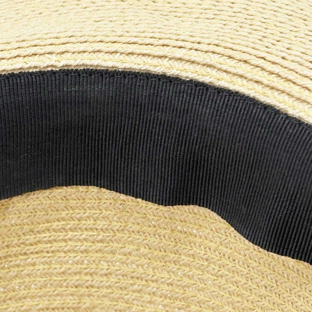 HERMES エルメス ペーパーハット 麦わら帽子 PAPER100% シルク ナチュラル #57