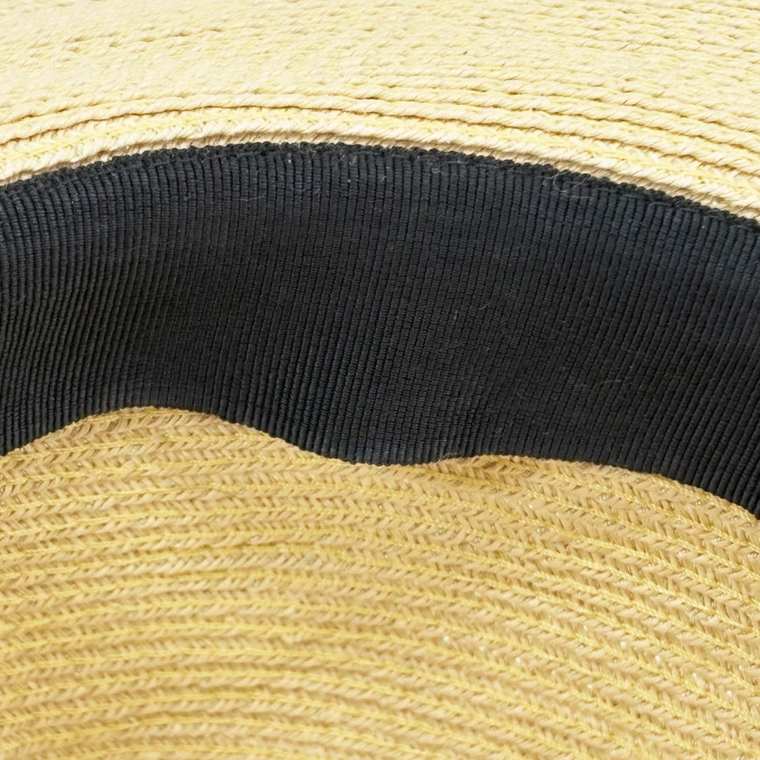 HERMES エルメス ペーパーハット 麦わら帽子 PAPER100% シルク ナチュラル #57