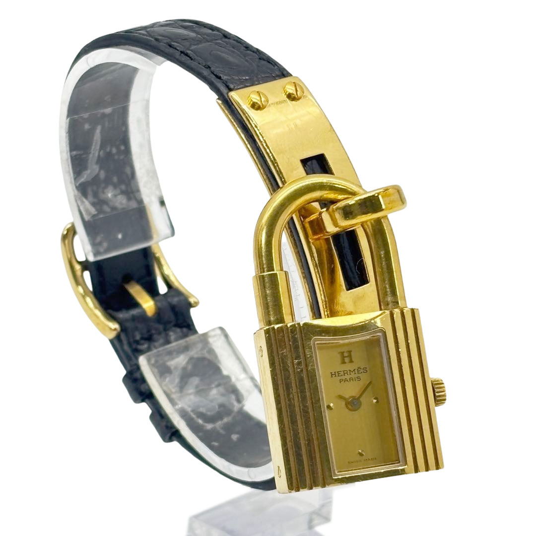 HERMES エルメス ケリーウォッチ 腕時計 GP クオーツ ゴールド