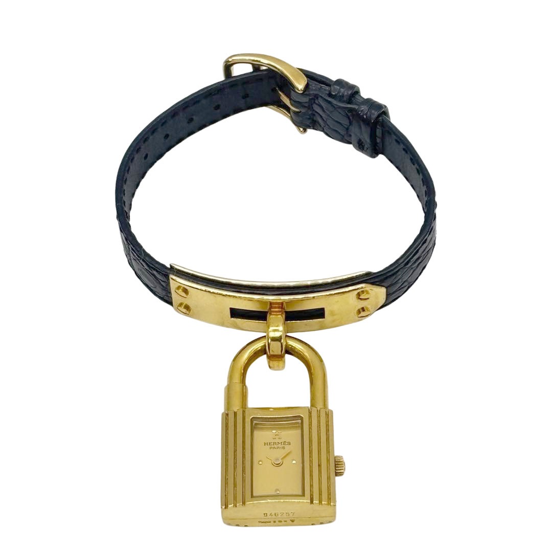HERMES エルメス ケリーウォッチ 腕時計 GP クオーツ ゴールド