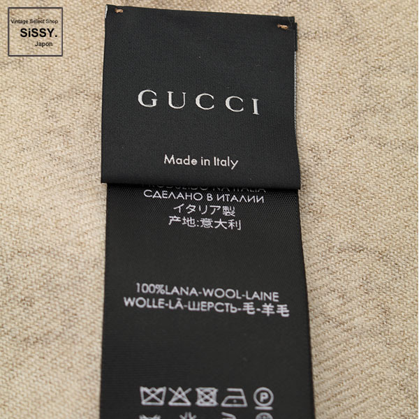 ■グッチ■ GG柄 大判ストール ショール ウール ベージュ ブラウン 【GUCCI】