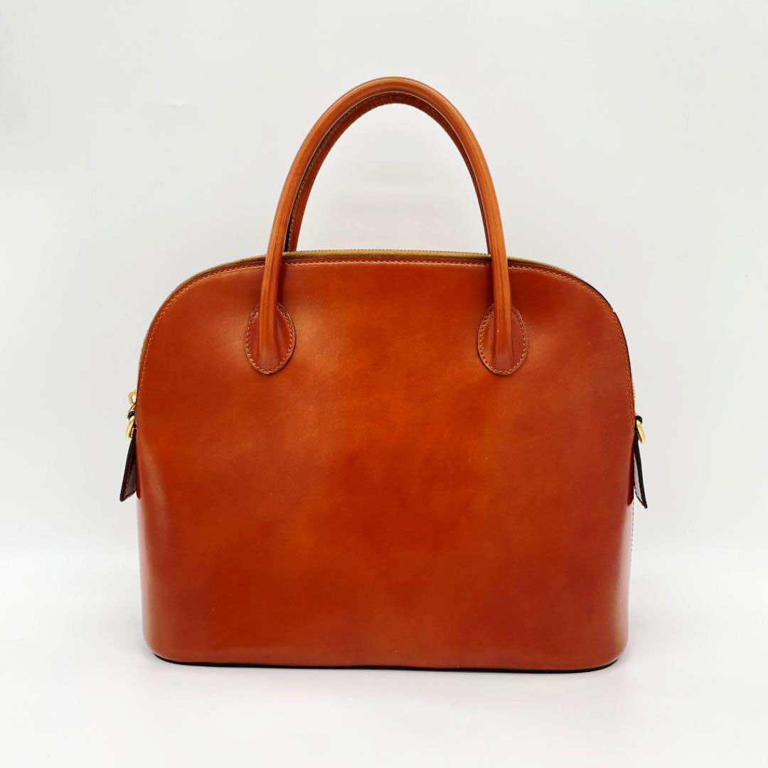 CELINE セリーヌ 2WAY ハンドバッグ ボリード型 レザー ブラウン