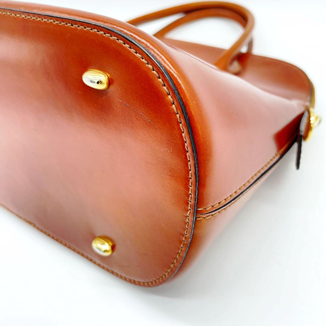 CELINE セリーヌ 2WAY ハンドバッグ  ボリード型 レザー ブラウン系