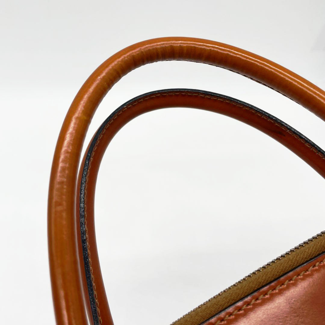 CELINE セリーヌ 2WAY ハンドバッグ  ボリード型 レザー ブラウン系