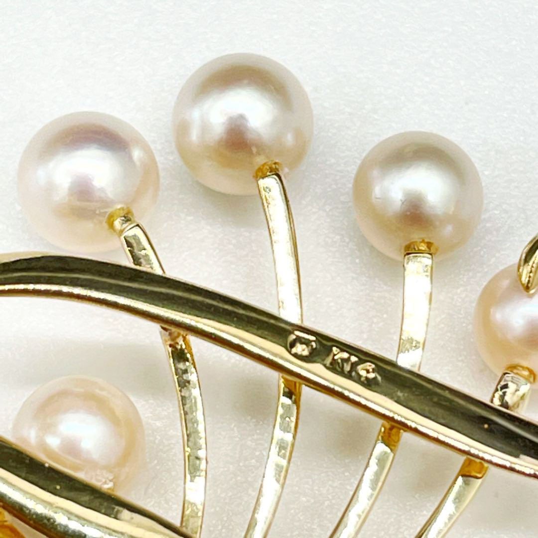 MIKIMOTO ミキモト ブローチ K14YG パール ゴールド 6.6g
