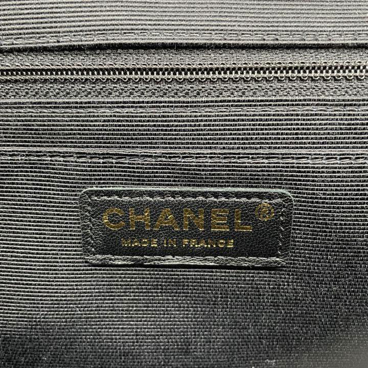 CHANEL シャネル ツイードチェーンショルダーバッグ 25 ブラック ヴィンテージゴールド 28番台