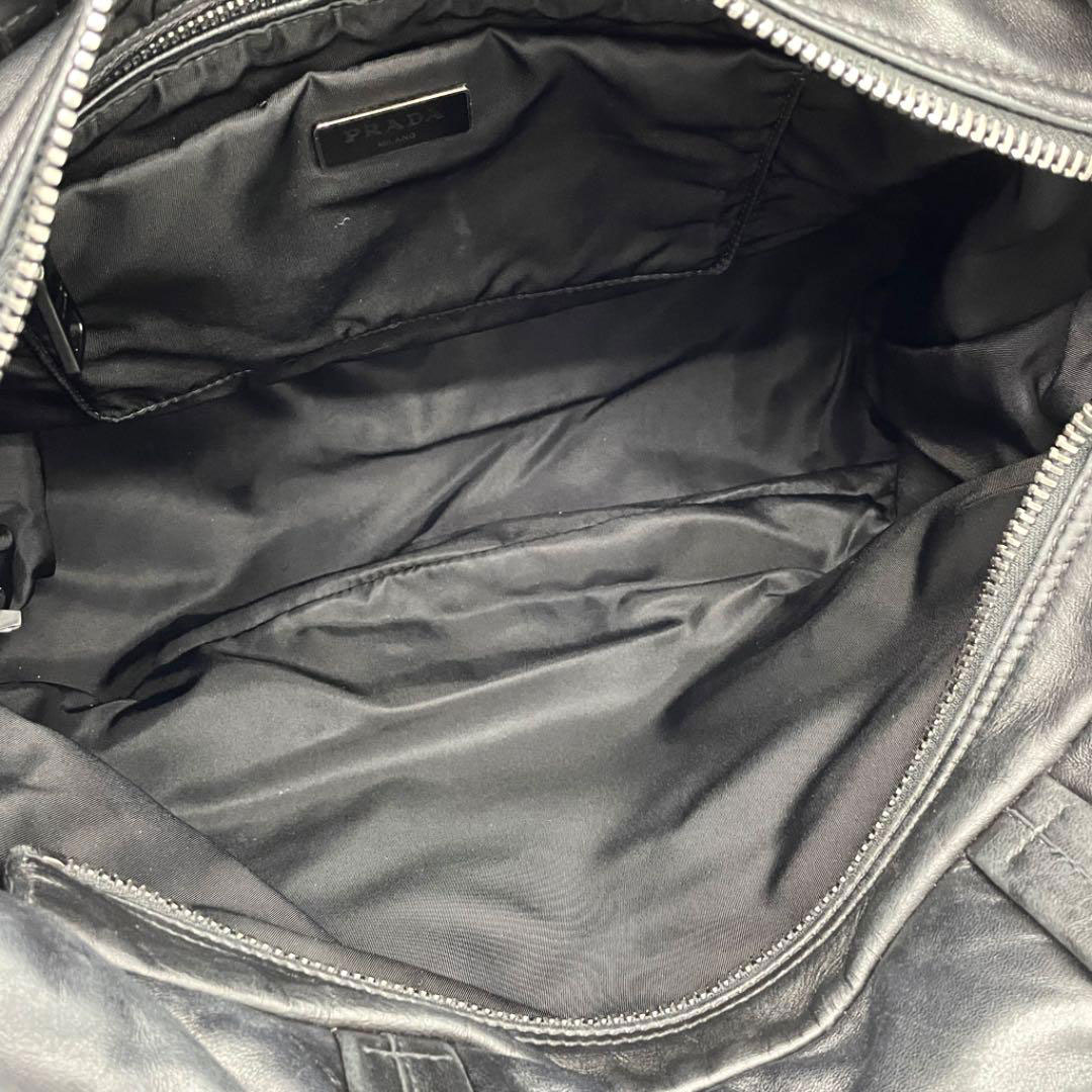 PRADA プラダ トートバッグ レザー ナイロン ブラック 1BG047