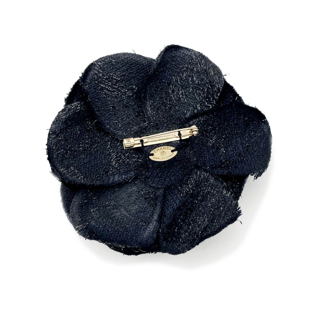 CHANEL シャネル コサージュ フラワー ココマーク ブラック ヴィンテージ