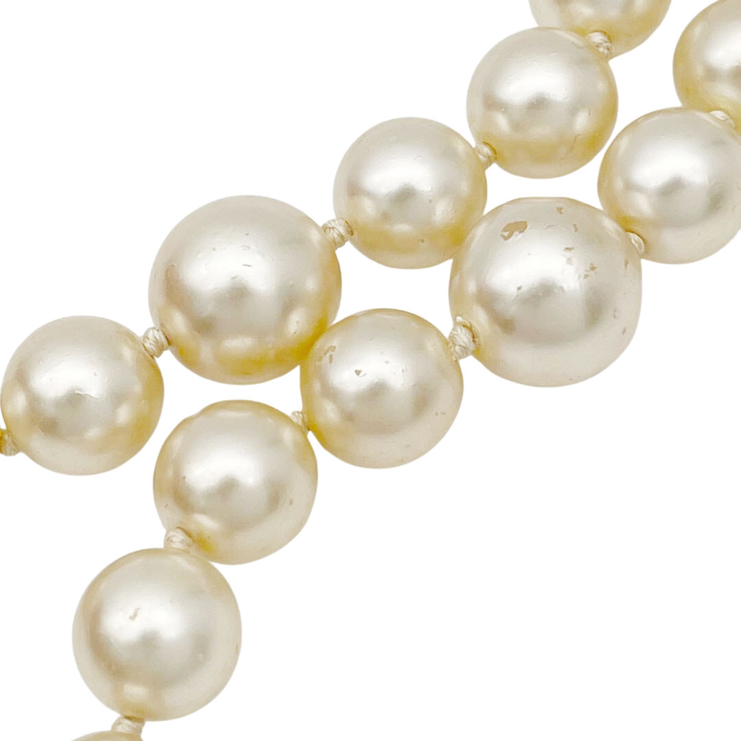 CHANEL シャネル ロングネックレス フェイクパール ココマーク 07V ゴールド系