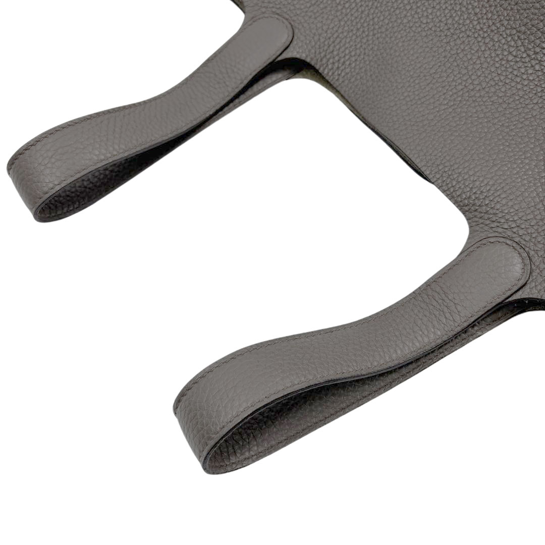 HERMES エルメス ピコタンロック22 MM ハンドバッグ トリヨンクレマンス エタン シルバー金具 C刻印