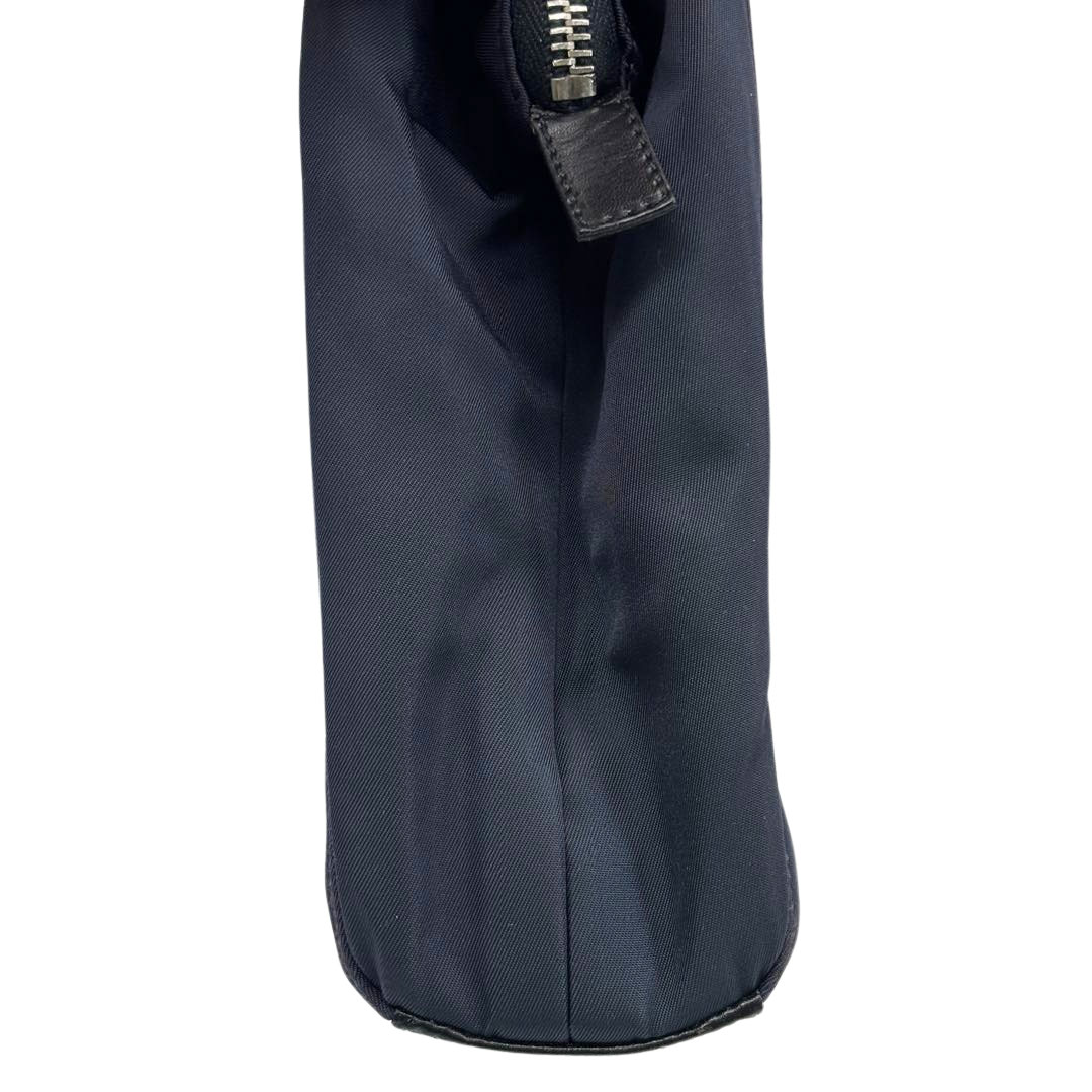 PRADA プラダ ハンドバッグ ナイロン/レザー PRUGNA(ダークパープル系)/シルバー金具 B11091