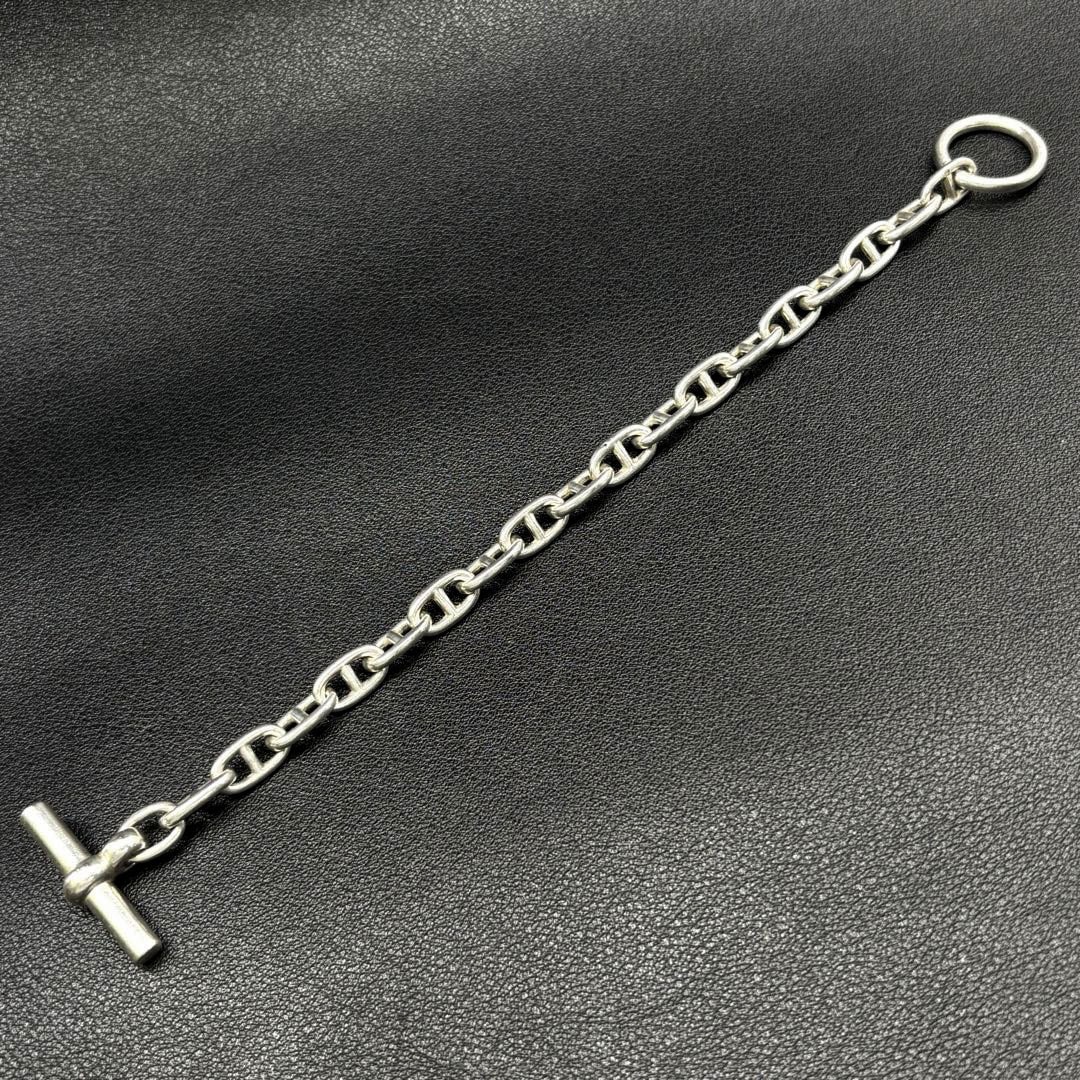 HERMES エルメス シェーヌダンクルPM ブレスレット 1960年代 蟹刻印 Gaetan de Percin(メーカーズマーク) SV800 シルバー