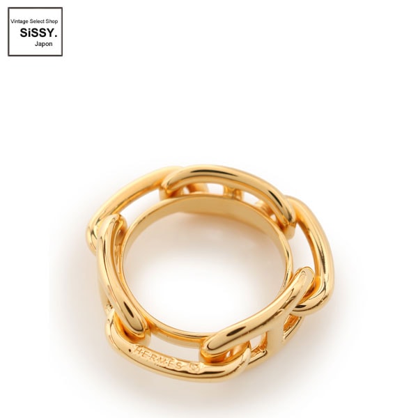 ■エルメス■ シェーヌダンクル ルガテ スカーフリング ゴールド 【HERMES】