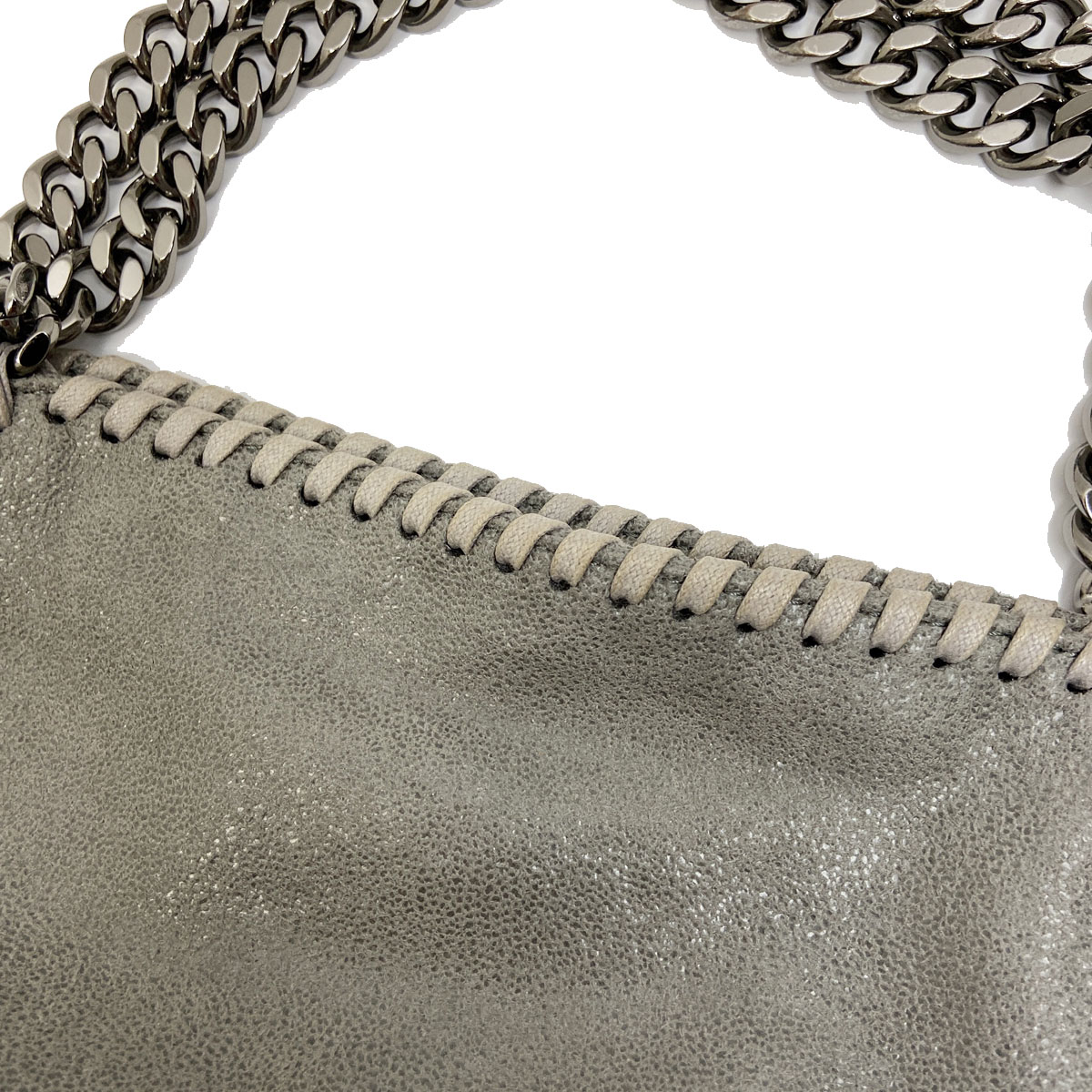 STELLA McCARTNEY ステラマッカートニー ファラベラ シャギー ディア フォールドオーバートート 2WAY ショルダーバッグ グレー