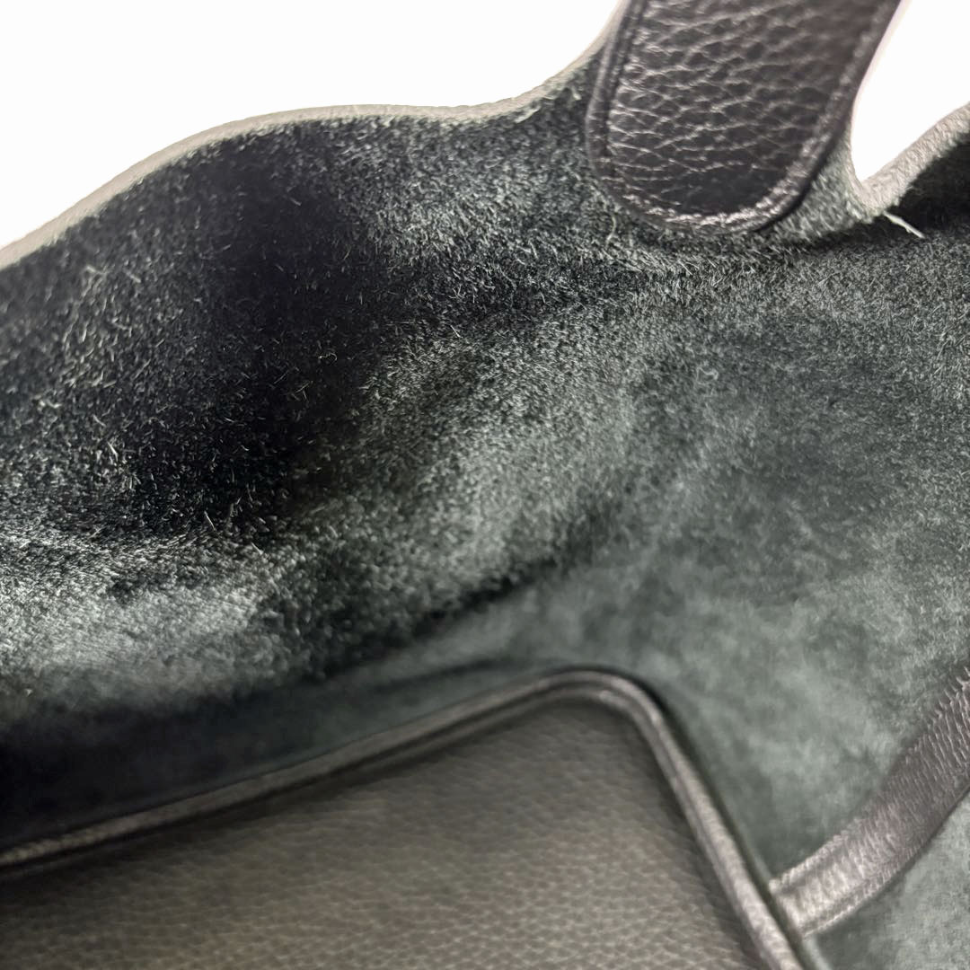 HERMES エルメス ピコタンロック22 MM ハンドバッグ トリヨンクレマンス ブラック シルバー金具 D刻印