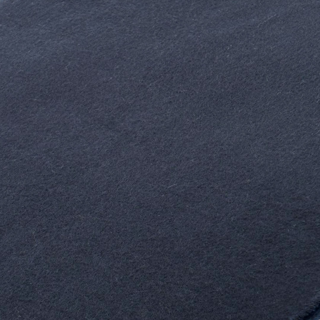 HERMES エルメス マフラー レクトヴェルソ ロゴ刺繍 カシミヤ100% ネイビー/ブルー系 イギリス製