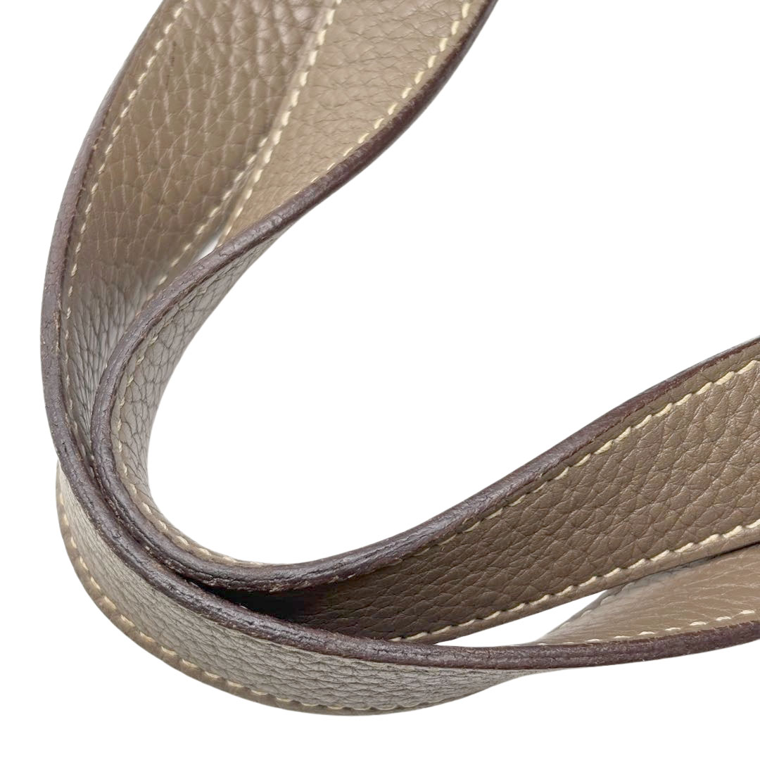 HERMES エルメス ハンドバッグ ピコタンロック18 PM トリヨンクレマンス エトゥープ/シルバー金具 □R刻印