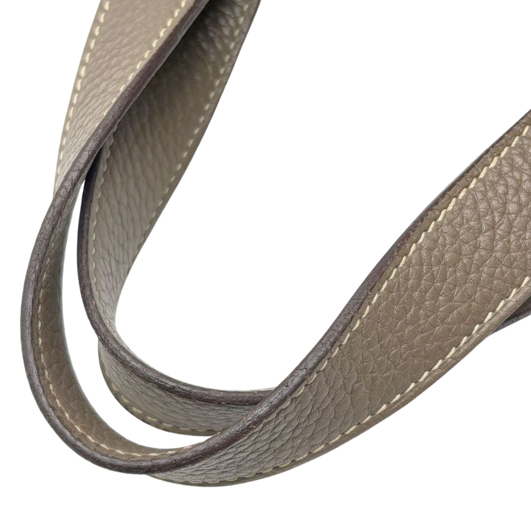 HERMES エルメス ハンドバッグ ピコタンロック18 PM トリヨンクレマンス エトゥープ/シルバー金具 □R刻印