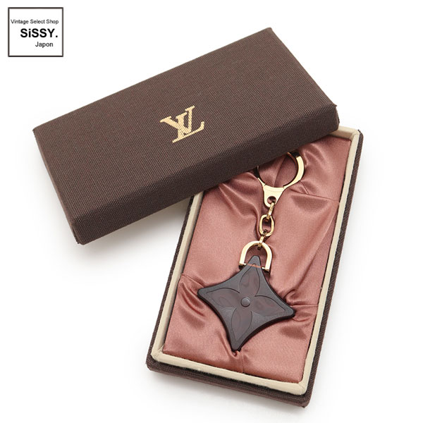 ■ルイヴィトン■ モノグラムフラワー キーホルダー チャーム ブラウン ノベルティ 【LOUIS VUITTON】