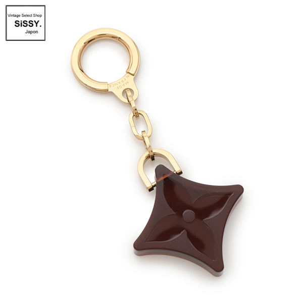 ■ルイヴィトン■ モノグラムフラワー キーホルダー チャーム ブラウン ノベルティ 【LOUIS VUITTON】